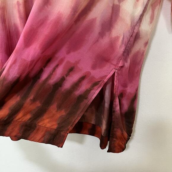 Anthropologie Tie Dye Souvenir Shirt Size S Raspberry Pink Resort Beachy NEW - Picture 5 of 9